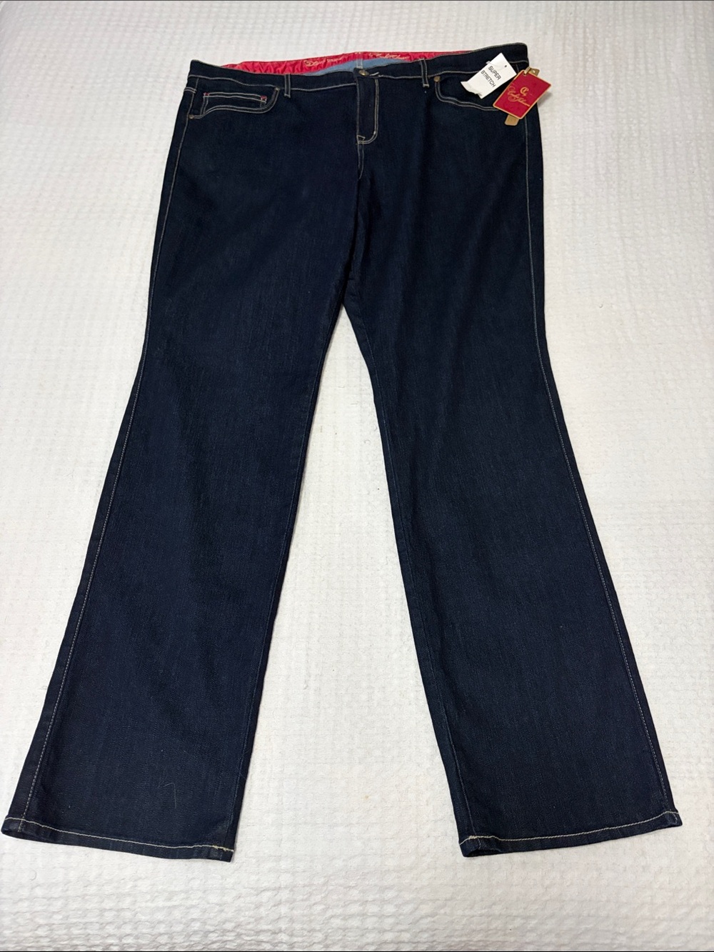 Cj by Cookie Johnson Super-Stretch Dark Wash Cotton Blend Denim Jeans Size 24W